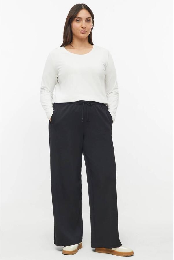 S.Oliver Curve Plus Size straight leg casual broek zwart - Foto 2