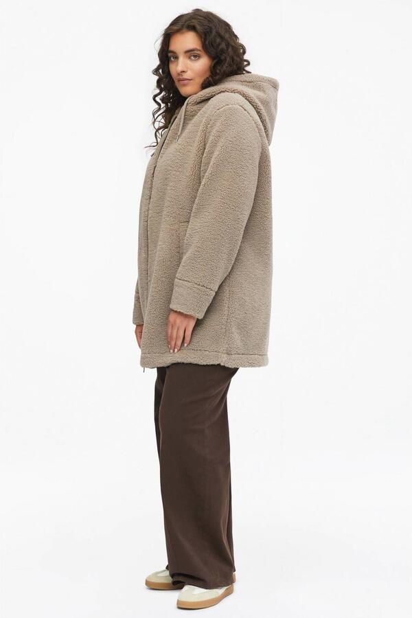 S.Oliver Curve Plus Size teddy jas taupe - Foto 2