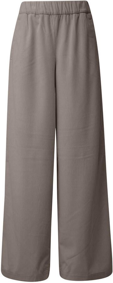 S.Oliver Curve Plus Size wide leg corduroy casual broek grijs