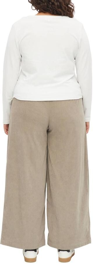 S.Oliver Curve Plus Size wide leg corduroy casual broek grijs - Foto 2