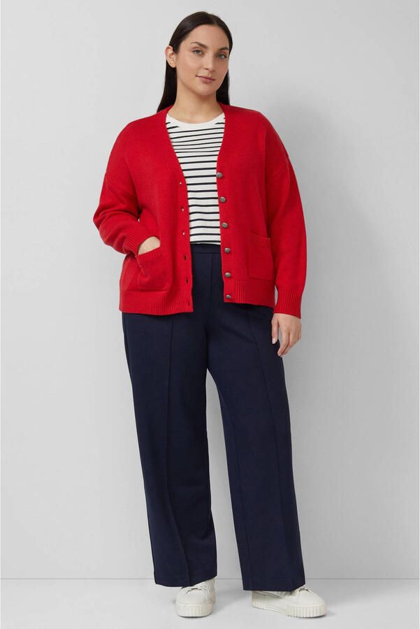 S.Oliver Curve regular high waist broek marineblauw - Foto 3