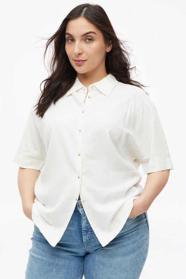 S.Oliver Curve relaxed fit blouse Plus Size wit