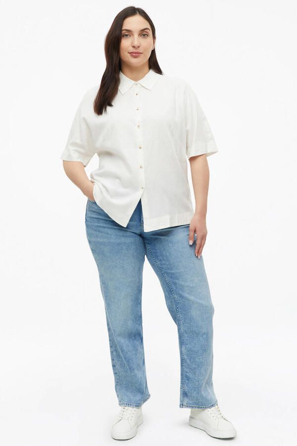 S.Oliver Curve relaxed fit blouse Plus Size wit - Foto 2