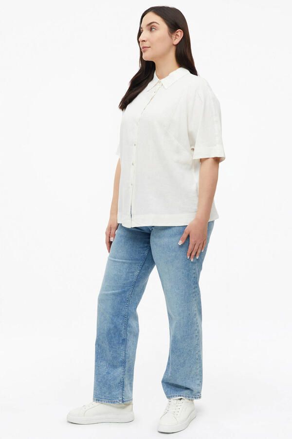 S.Oliver Curve relaxed fit blouse Plus Size wit - Foto 3