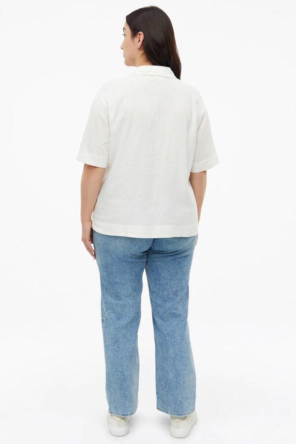 S.Oliver Curve relaxed fit blouse Plus Size wit - Foto 3