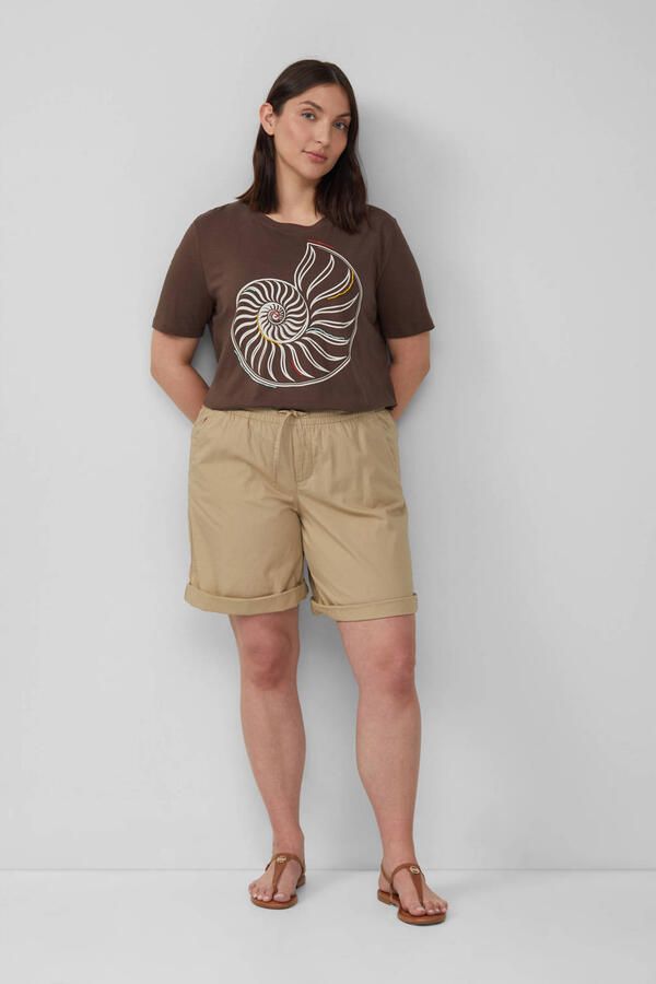 S.Oliver Curve straight regular waist casual short beige
