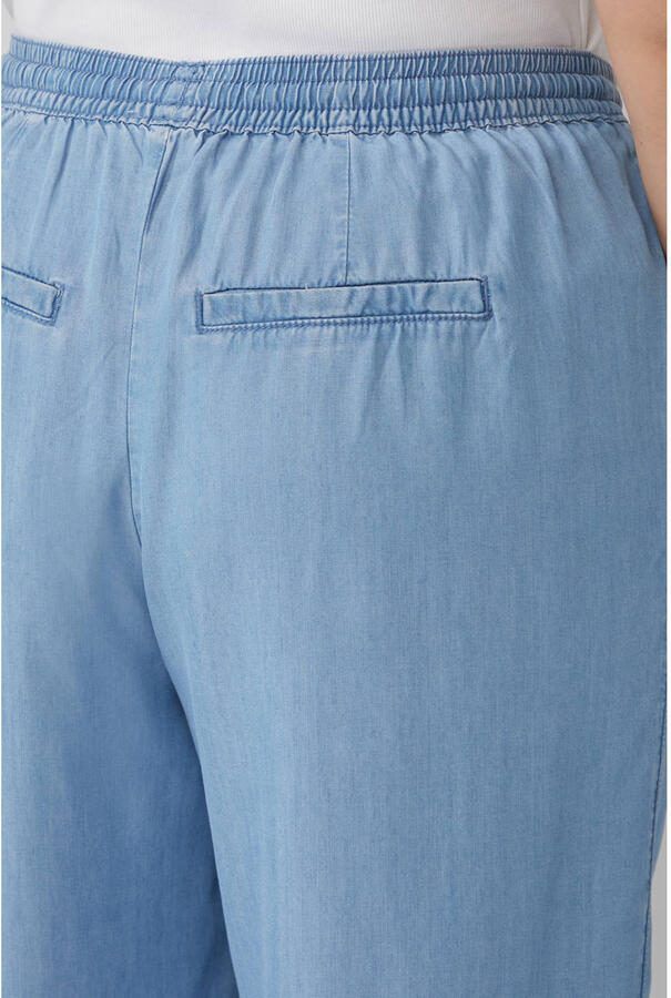 S.Oliver Curve straight regular waist cropped broek blauw - Foto 2