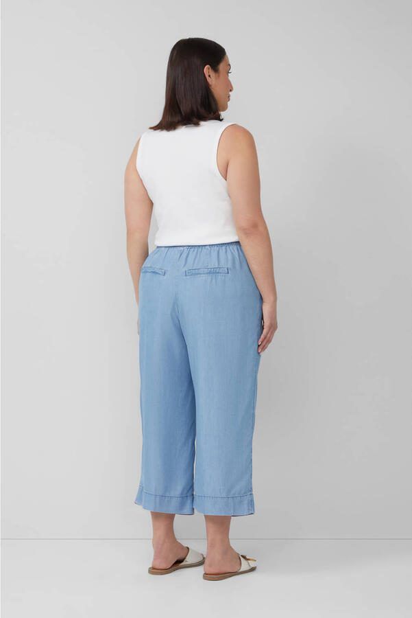 S.Oliver Curve straight regular waist cropped broek blauw - Foto 3