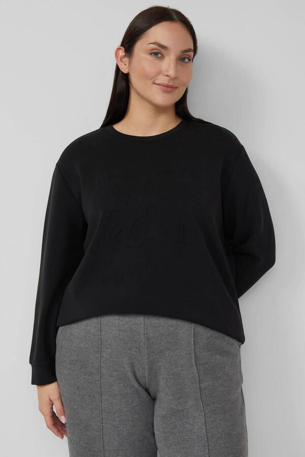 S.Oliver Curve sweater zwart