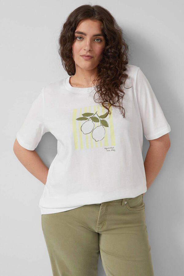 S.Oliver Curve T-shirt ecru