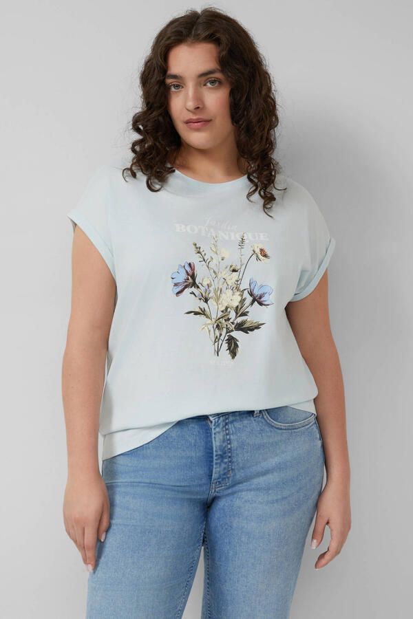 S.Oliver Curve T-shirt lichtblauw