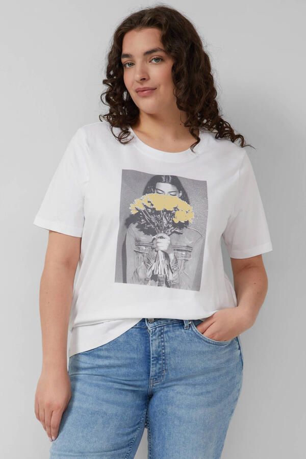 S.Oliver Curve T-shirt wit