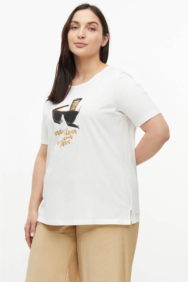 S.Oliver Curve T-shirt wit - Foto 2