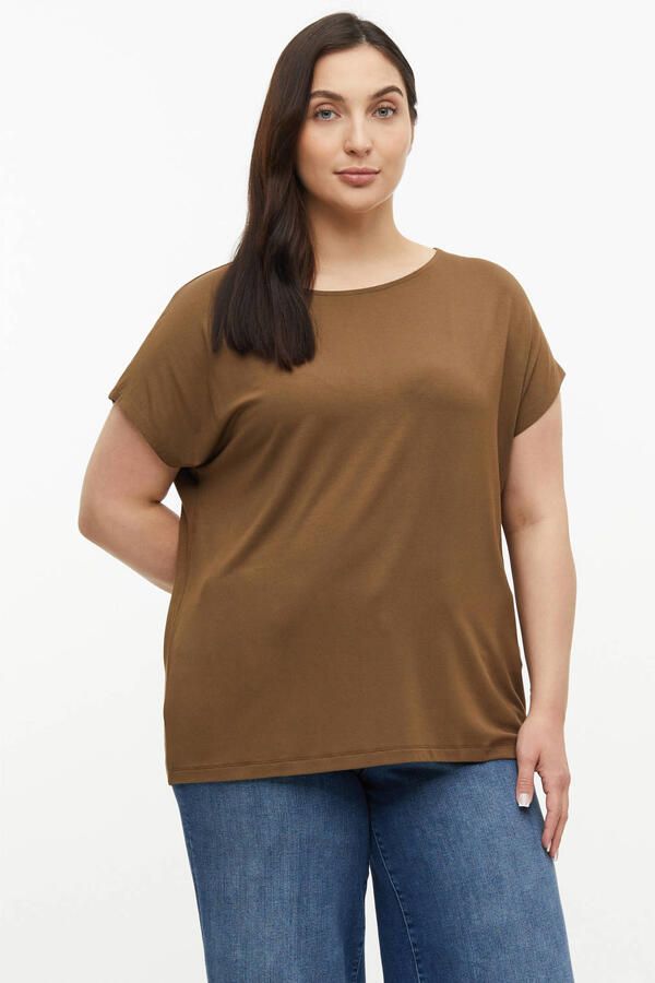 S.Oliver Curve top Plus Size bruin