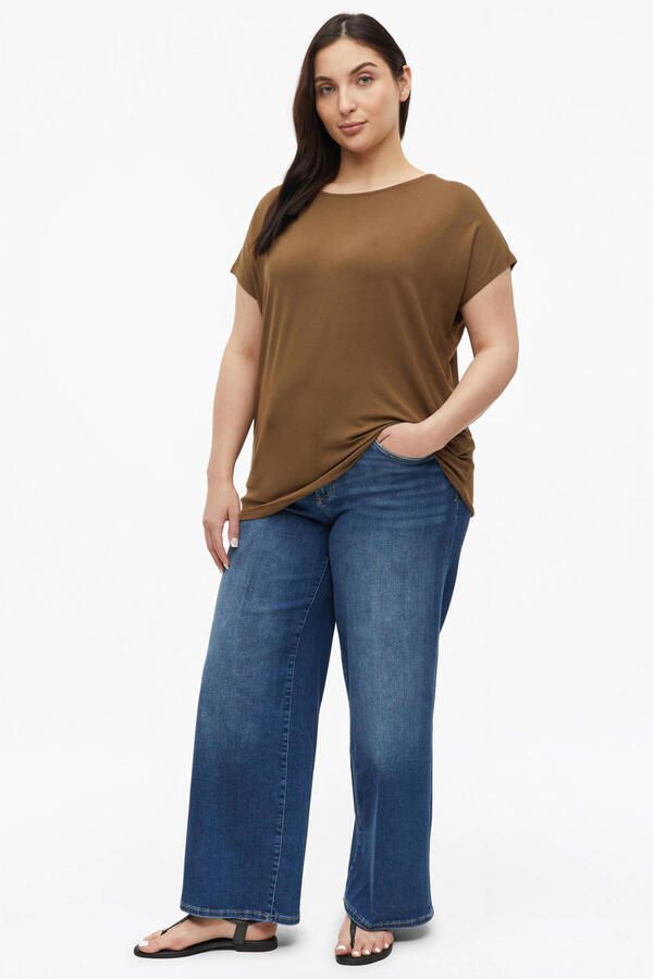 S.Oliver Curve top Plus Size bruin - Foto 3