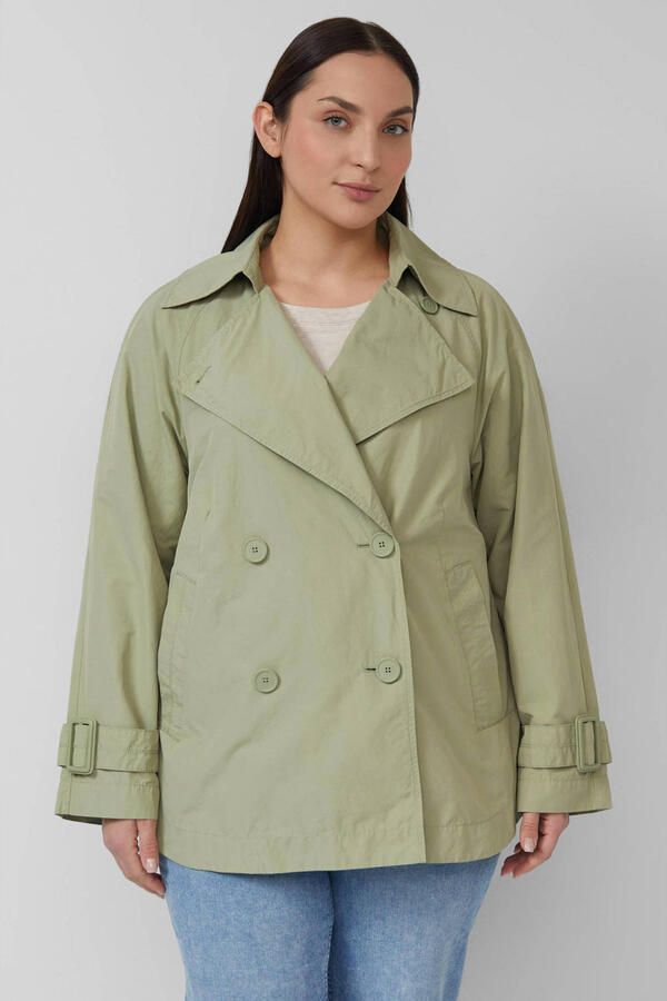 S.Oliver Curve trenchcoat lichtgroen