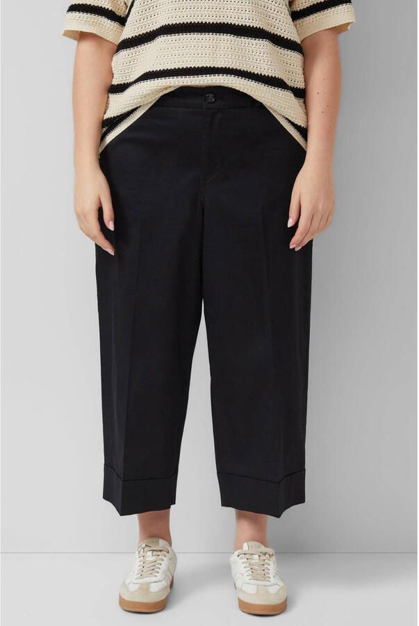 S.Oliver Curve wide leg high waist culotte zwart