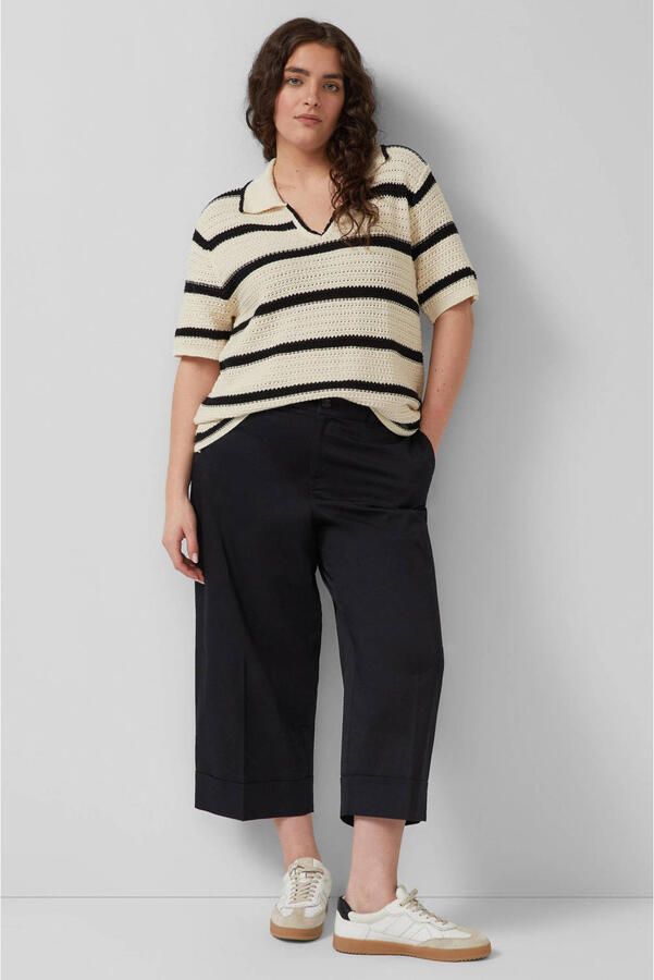 S.Oliver Curve wide leg high waist culotte zwart - Foto 3