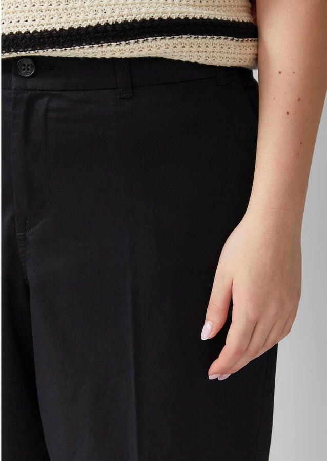 S.Oliver Curve wide leg high waist culotte zwart - Foto 2