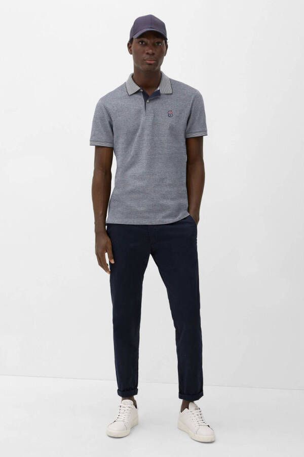 S.Oliver RED LABEL Poloshirt met contraststrepen model 'Birdseye'