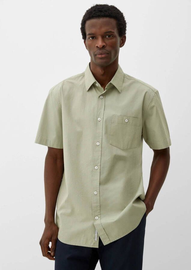 S.Oliver geruit regular fit overhemd groen