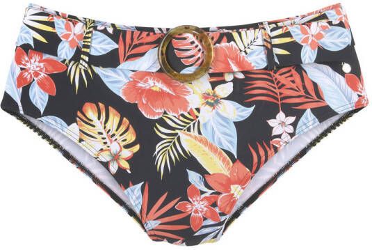 s.Oliver high waist bikinibroekje zwart multi