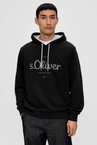 S.Oliver hoodie met printopdruk zwart