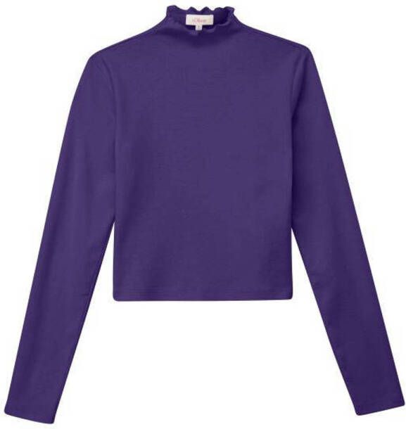 S.Oliver longsleeve paars Meisjes Katoen Opstaande kraag Effen 152