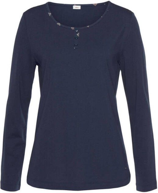 S.Oliver pyjamatop donkerblauw