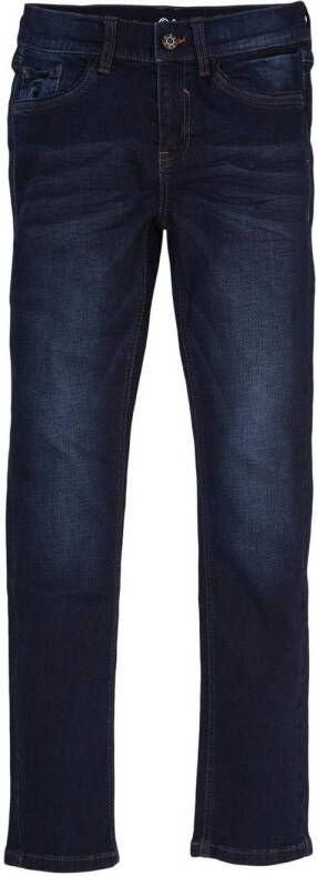 S.Oliver regular fit jeans dark denim Blauw Jongens Stretchdenim Effen 158