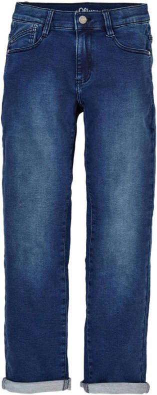 S.Oliver slim fit jeans dark denim Blauw Effen 140 - Foto 2