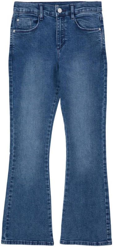 S.Oliver regular fit jeans middenblauw Meisjes Stretchdenim 134