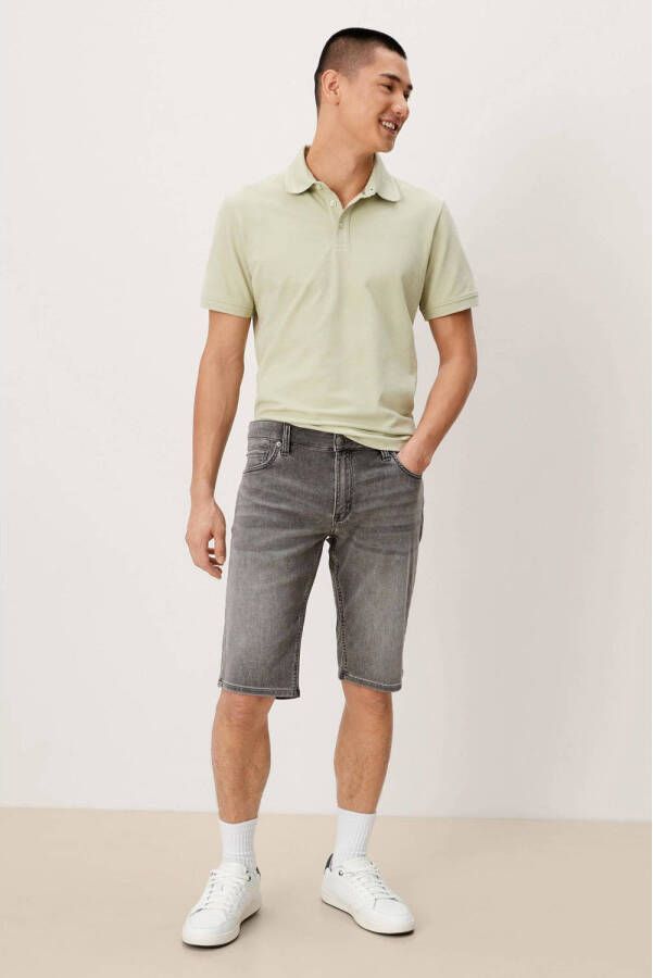 s.Oliver regular fit jeans short grijs