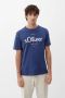 S.Oliver regular fit T-shirt met logo donkerblauw - Thumbnail 1