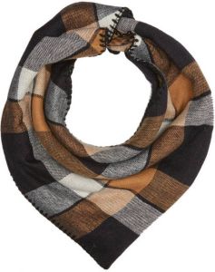 S.Oliver reversible geruite sjaal bruin zwart