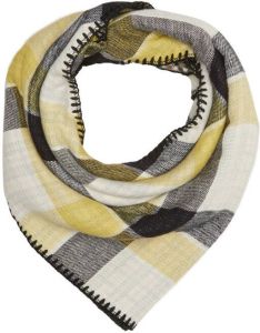 S.Oliver reversible geruite sjaal geel zwart