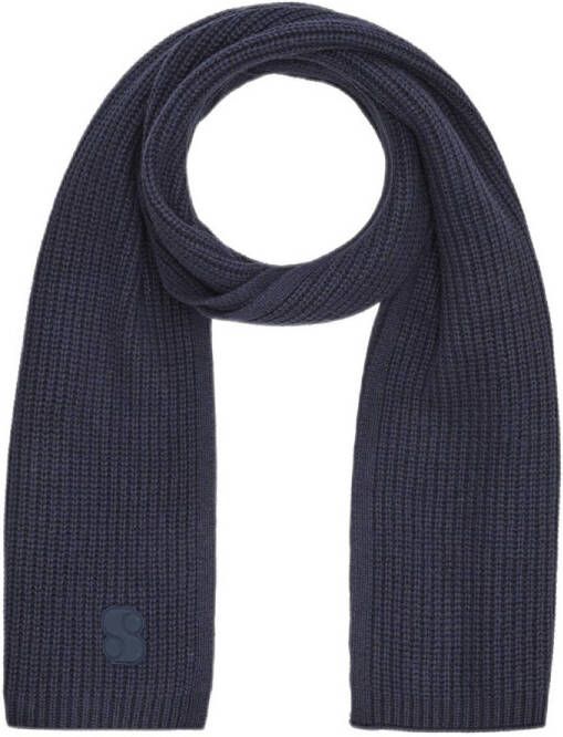 S.Oliver RED LABEL Gebreide sjaal met labeldetail model 'Basic'
