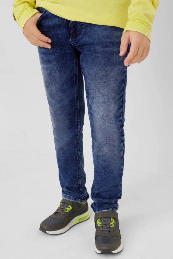 S.Oliver slim fit jeans blauw Jongens Stretchdenim Effen 176