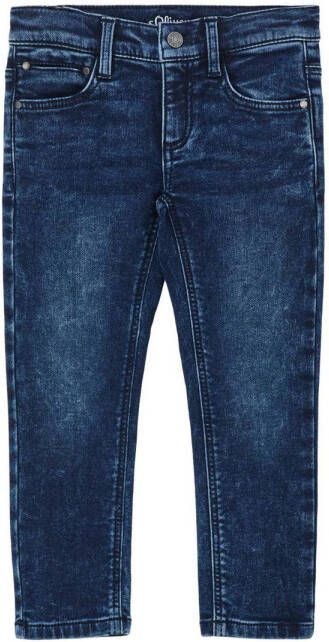 S.Oliver slim fit jeans BRAD dark denim Blauw Jongens Stretchdenim 104