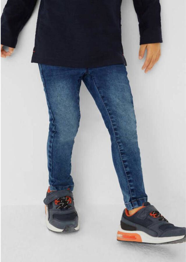 S.Oliver slim fit jeans dark denim Blauw Jongens Stretchdenim Effen 104