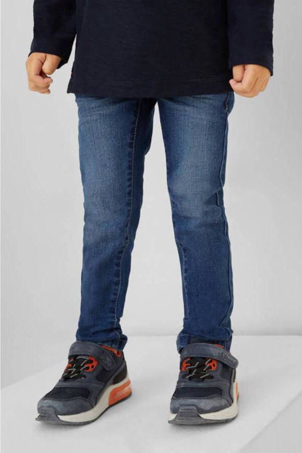S.Oliver slim fit jeans stonewashed Blauw Jongens Stretchdenim Effen 104