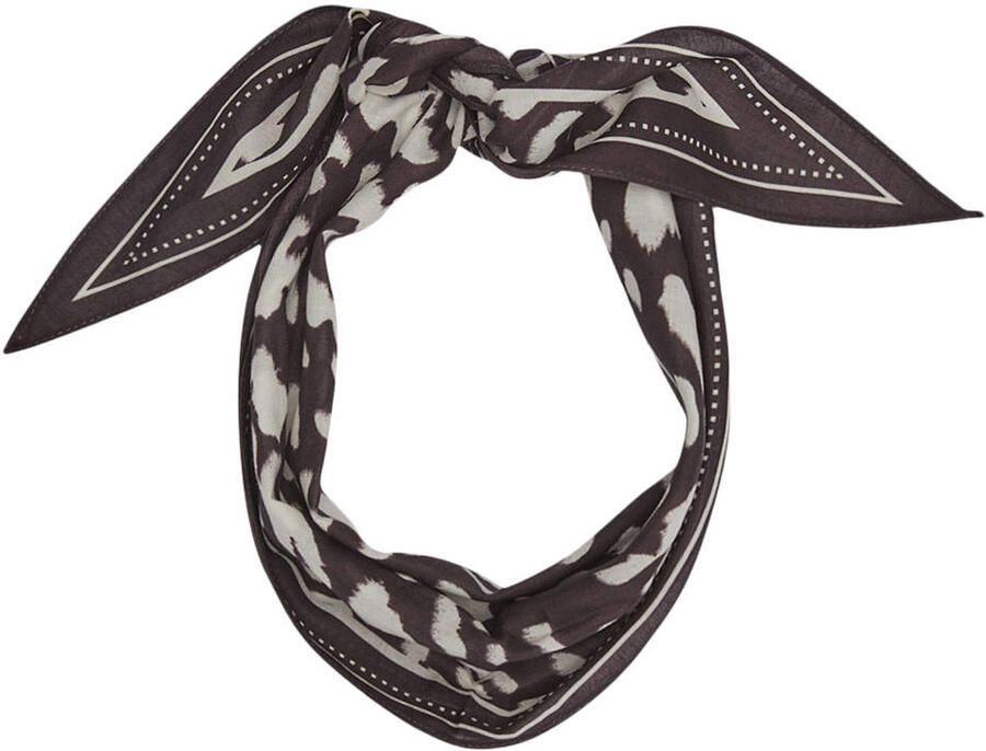 S.Oliver bandana met panterprint donkerbruin