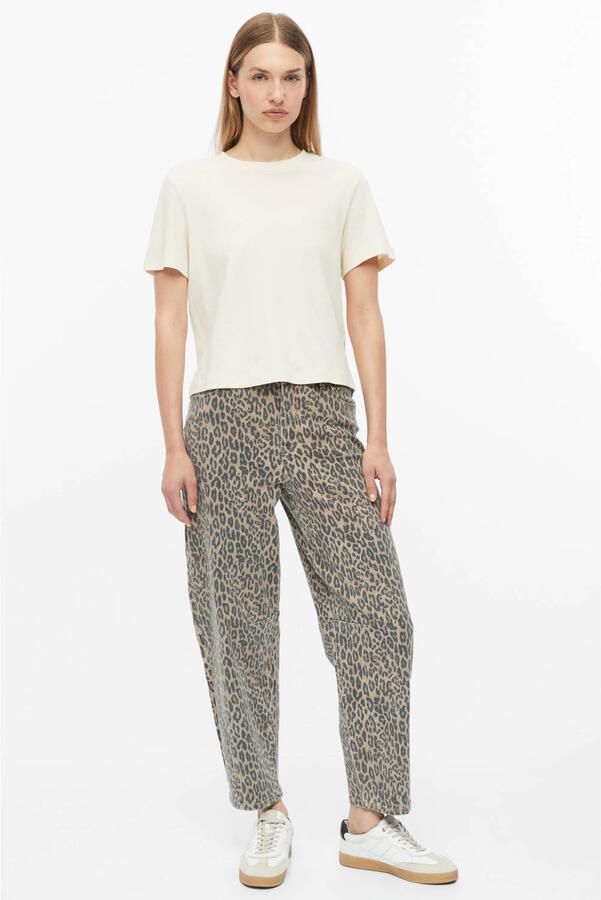 S.Oliver barrel jeans met panterprint bruin - Foto 2