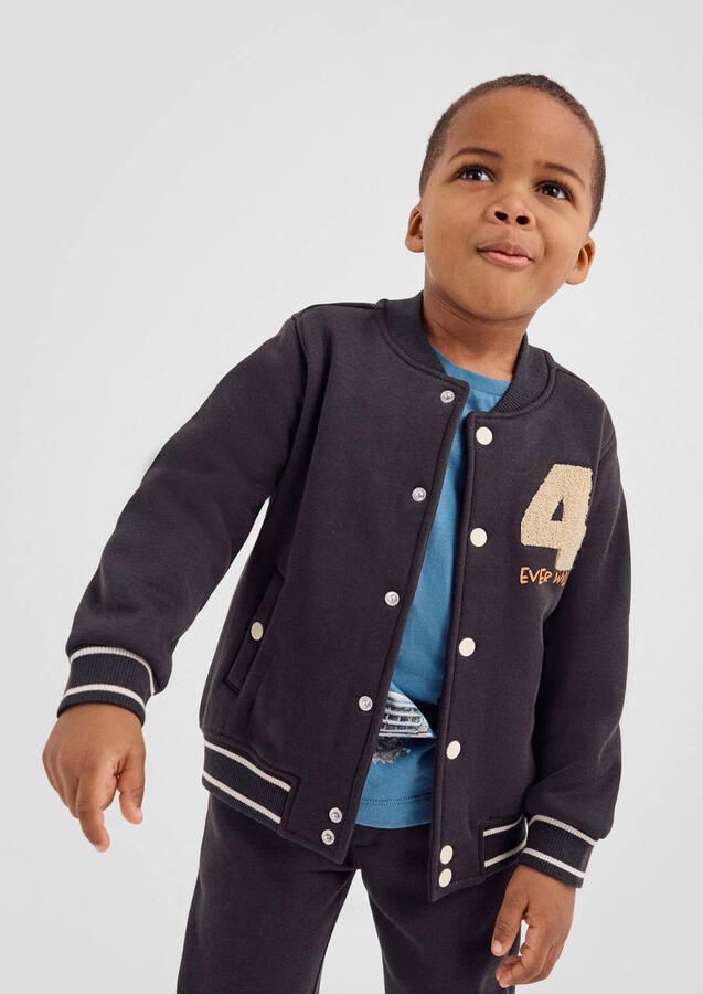 S.Oliver baseball jacket donkerbruin Jas Jongens Polyester Ronde hals