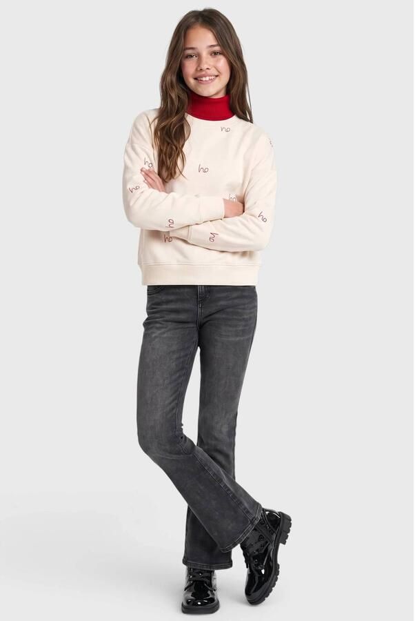 S.Oliver BEVERLY flared jeans antraciet Grijs Meisjes Stretchdenim Effen