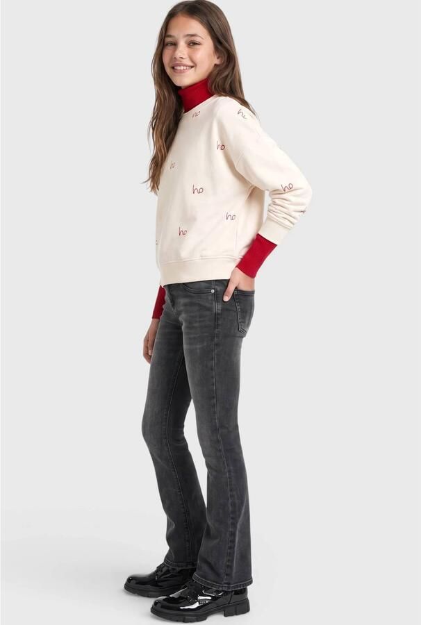 S.Oliver BEVERLY flared jeans antraciet Grijs Meisjes Stretchdenim Effen - Foto 2
