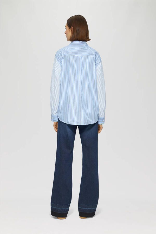 S.Oliver RED LABEL Relaxed fit overhemdblouse van katoen en popeline met streepmotief - Foto 2