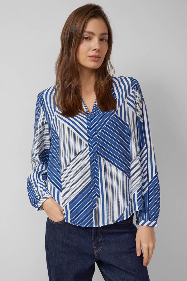 S.Oliver RED LABEL Relaxed fit Blouse met lange mouwen van Viscosemix