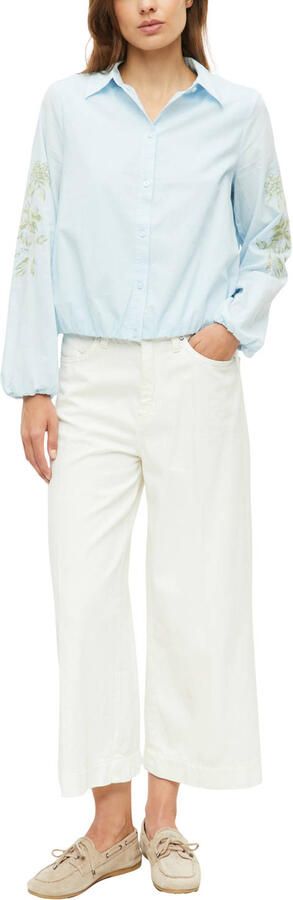 S.Oliver RED LABEL Relaxed fit Blouse met lange mouwen van puur katoen - Foto 2