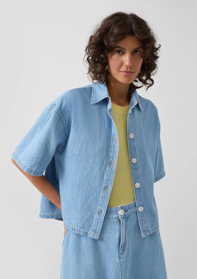 S.Oliver RED LABEL relaxed fit jeansblouse van puur katoen